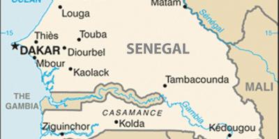 Harta e Senegalit dhe vendet fqinje