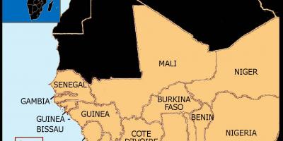 Harta e Senegalit hartën e afrikës perëndimore