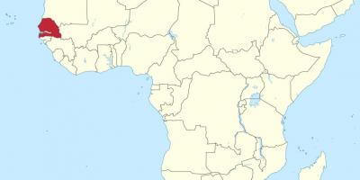 Senegali në hartën e afrikës