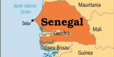 Senegali në hartë të botës